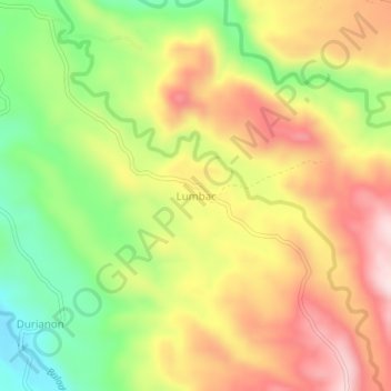 Topografische Karte Lumbac, Höhe, Relief