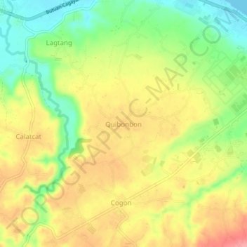 Topografische Karte Quibonbon, Höhe, Relief