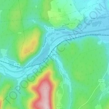Topografische Karte Haumatt, Höhe, Relief