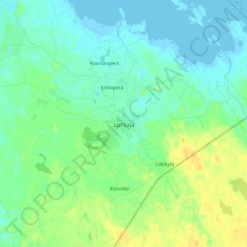 Topografische Karte Lohtaja, Höhe, Relief