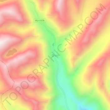 Topografische Karte Quio, Höhe, Relief
