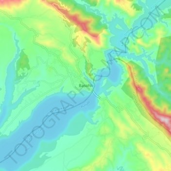 Topografische Karte Basohli, Höhe, Relief