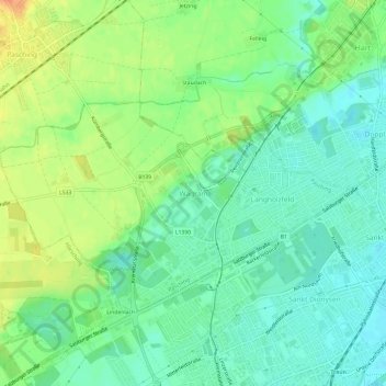 Topografische Karte Wagram, Höhe, Relief