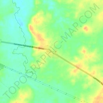 Topografische Karte Maniral, Höhe, Relief