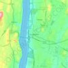 Topografische Karte Poughkeepsie, Höhe, Relief