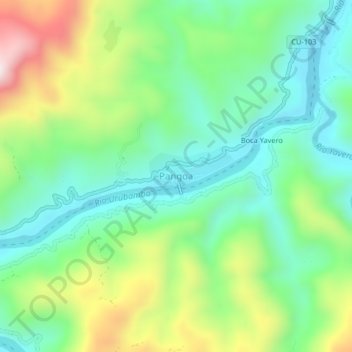 Topografische Karte Pangoa, Höhe, Relief
