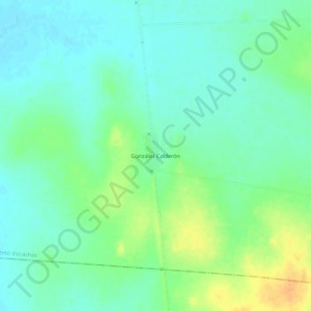 Topografische Karte González Calderón, Höhe, Relief