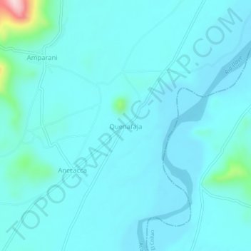 Topografische Karte Quenafaja, Höhe, Relief
