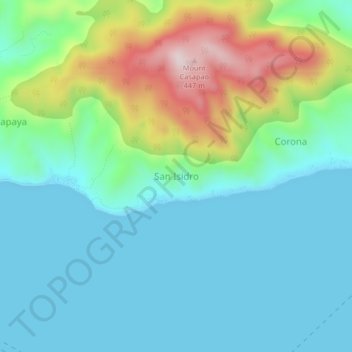 Topografische Karte San Isidro, Höhe, Relief