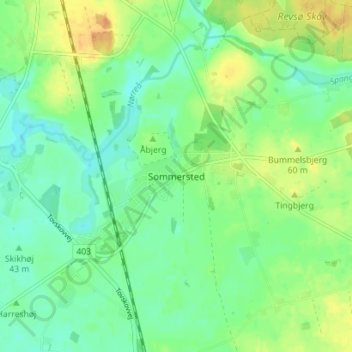 Topografische Karte Sommerstedt, Höhe, Relief