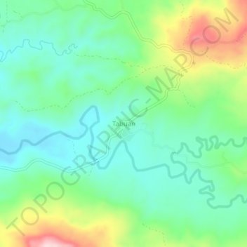 Topografische Karte Tabuan, Höhe, Relief