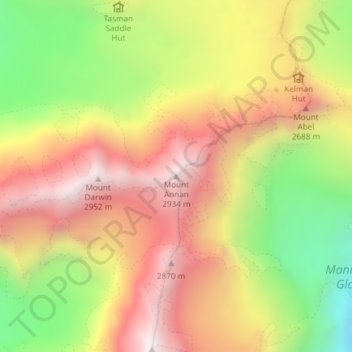 Topografische Karte Mount Annan, Höhe, Relief