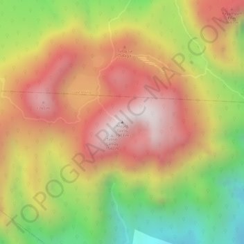 Topografische Karte Mount Talinis, Höhe, Relief
