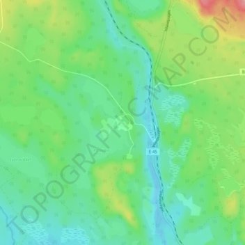 Topografische Karte Kittajaur, Höhe, Relief