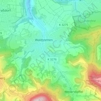Topografische Karte Eichhölzle, Höhe, Relief