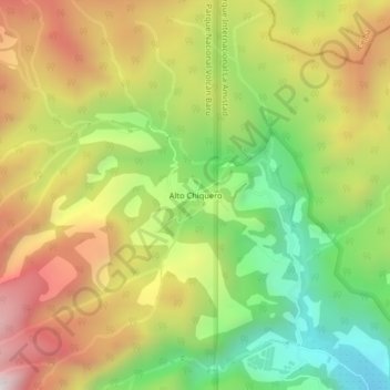 Topografische Karte Alto Chiquero, Höhe, Relief