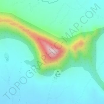 Topografische Karte Lenyadri Caves, Höhe, Relief