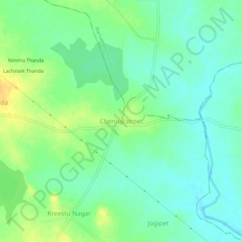Topografische Karte Chennaraopet, Höhe, Relief