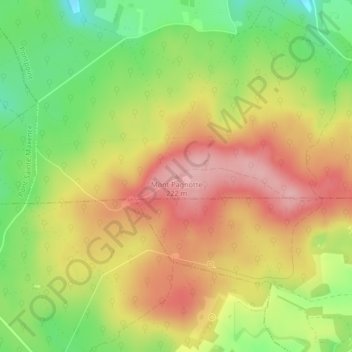 Topografische Karte Mont Pagnotte, Höhe, Relief