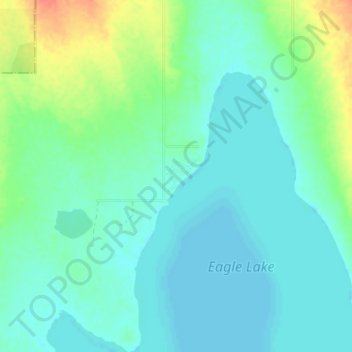 Topografische Karte Eagle Lake, Höhe, Relief