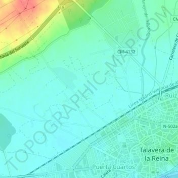 Topografische Karte La Portilla, Höhe, Relief