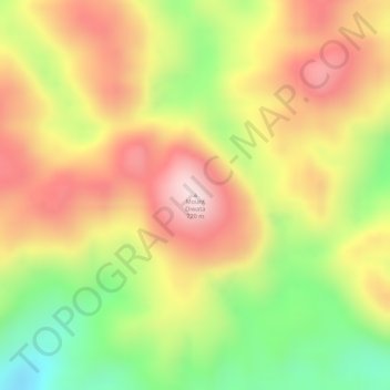 Topografische Karte Mount Diwata, Höhe, Relief