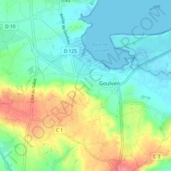 Topografische Karte Le Désert, Höhe, Relief