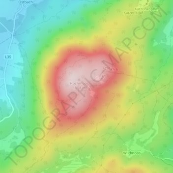 Topografische Karte Seefeld-Blick, Höhe, Relief