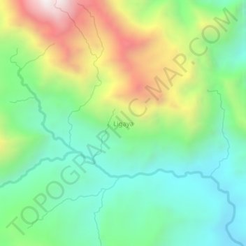 Topografische Karte Ligaya, Höhe, Relief