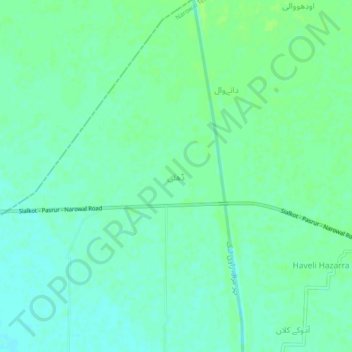 Topografische Karte ڈھلی, Höhe, Relief