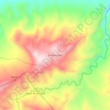 Topografische Karte Dobocragua, Höhe, Relief