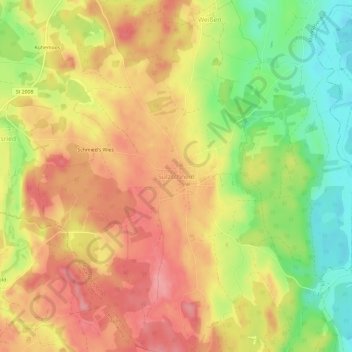 Topografische Karte Sulzschneid, Höhe, Relief