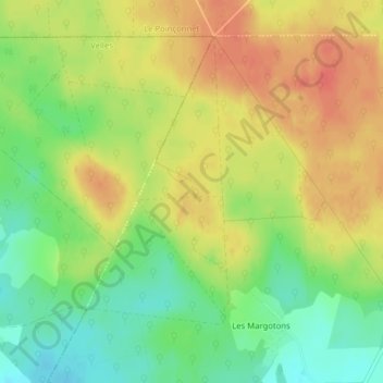 Topografische Karte Notre-Dame-du-Chêne, Höhe, Relief