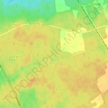 Topografische Karte Benoue, Höhe, Relief