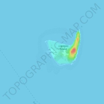 Topografische Karte Liwagao, Höhe, Relief