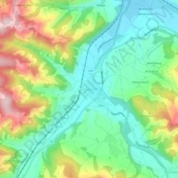 Topografische Karte Schüpbach, Höhe, Relief
