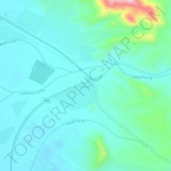 Topografische Karte Mafraq, Höhe, Relief