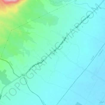 Topografische Karte El Brij, Höhe, Relief
