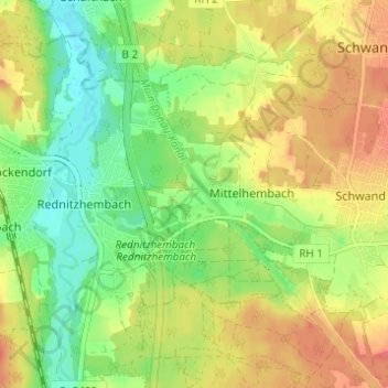 Topografische Karte Hagershof, Höhe, Relief