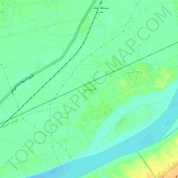 Topografische Karte الطوابية, Höhe, Relief