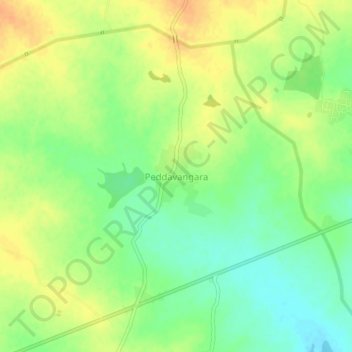 Topografische Karte Peddavangara, Höhe, Relief