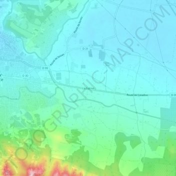 Topografische Karte La Galine, Höhe, Relief