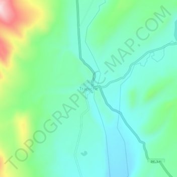 Topografische Karte Trapiche, Höhe, Relief