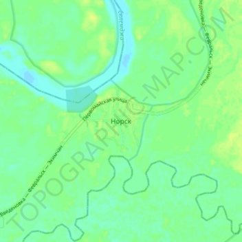 Topografische Karte Норск, Höhe, Relief