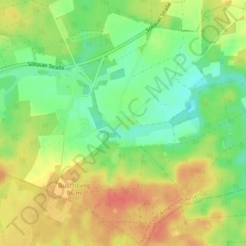 Topografische Karte Ehlbeck, Höhe, Relief