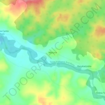 Topografische Karte Mucura, Höhe, Relief