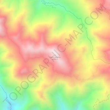 Topografische Karte Cerro Mojona, Höhe, Relief
