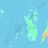 Topografische Karte Island Ohoi Tir, Höhe, Relief