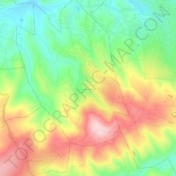 Topografische Karte Baraachit, Höhe, Relief