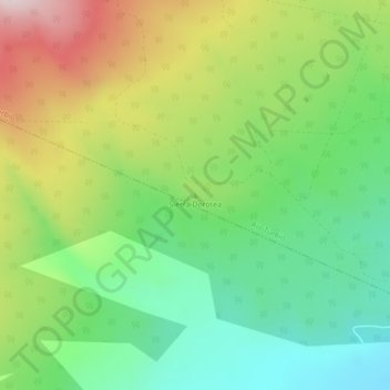 Topografische Karte Sierra Dorotea, Höhe, Relief